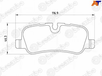 Колодки тормозные зад RH-LH SAT Land Rover Range Rover Sport 1 L320 дорестайлинг (2005-2009)