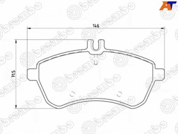 5 999 р. Колодки тормозные перед FR-FL SAT Mercedes-Benz E-Class W212 дорестайлинг седан (2009-2012)  с доставкой в г. Калуга. Увеличить фотографию 1