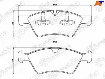 Колодки тормозные передние FL-FR SAT Mercedes-Benz G class W463 5 дв. 3-ий рестайлинг (2002-2006)