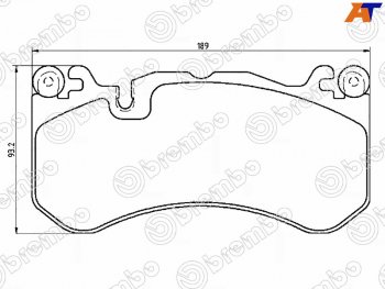 8 849 р. Колодки тормозные передние FL-FR SAT Mercedes-Benz S class X222 седан дорестайлинг (2014-2017)  с доставкой в г. Калуга. Увеличить фотографию 1