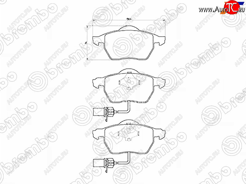 4 549 р. Колодки тормозные FR SAT  Volkswagen Passat B6 седан (2005-2011)  с доставкой в г. Калуга