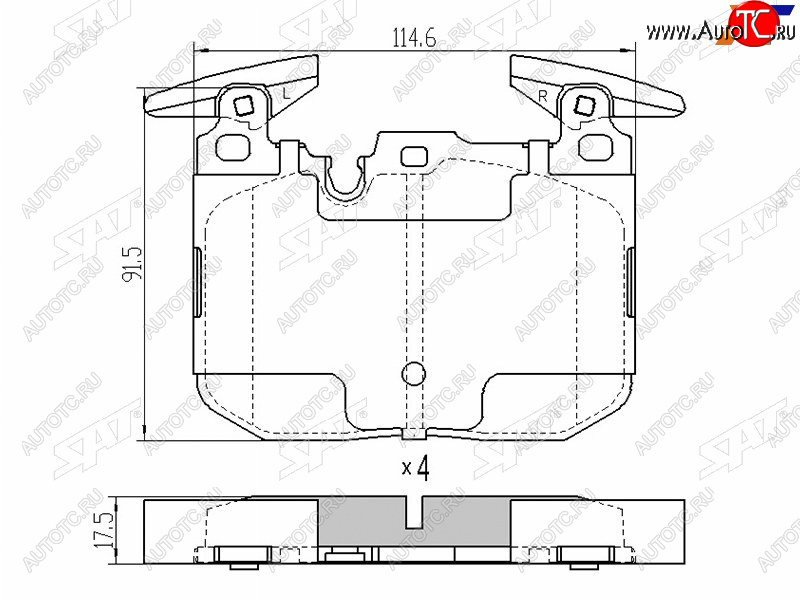 2 159 р. Колодки тормозные передние FL-FR SAT  BMW 1 серия  F20 - 3 серия  F30  с доставкой в г. Калуга