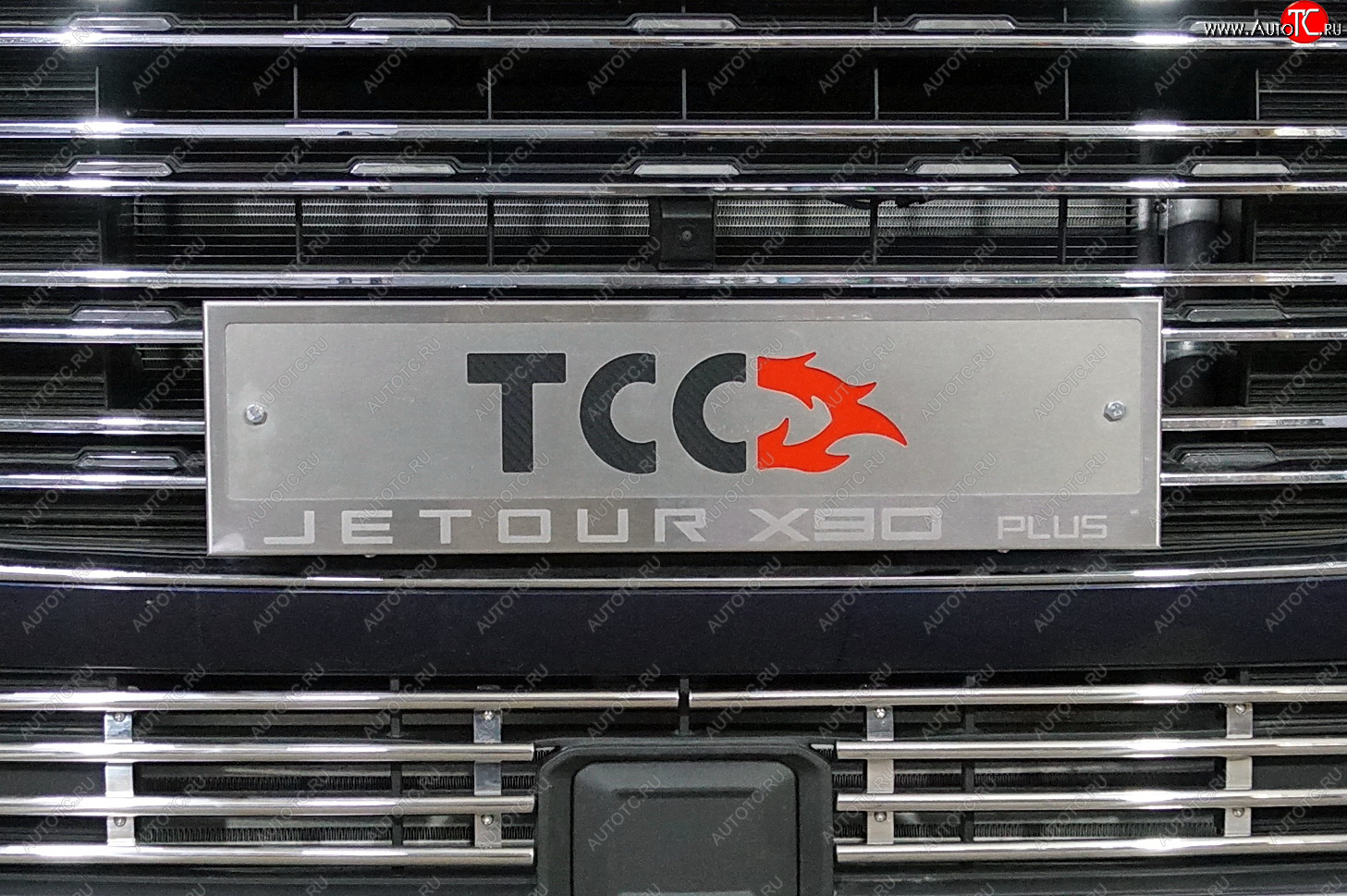 4 999 р. Рамка гос. номера ТСС Тюнинг  Jetour X90 Plus (2021-2024) (нержавейка)  с доставкой в г. Калуга