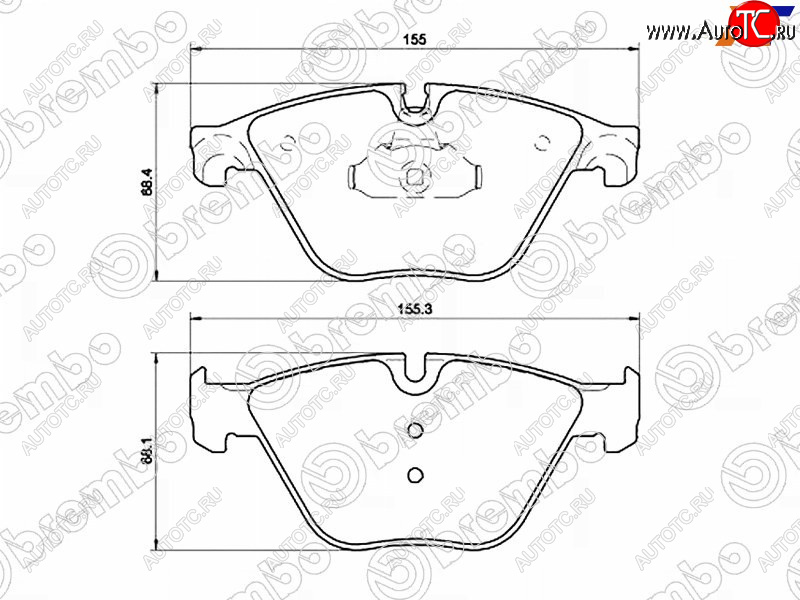 6 849 р. Колодки тормозные передние FL-FR SAT BMW 5 серия F10 рестайлинг, седан (2013-2017)  с доставкой в г. Калуга