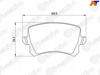 3 199 р. Колодки тормозные LH-RH SAT   Audi A3 (8PA хэтчбэк 5 дв.,  8P1 хэтчбэк 3 дв.), Skoda Octavia (A5), Superb (B6 (3T),  B6 (3T5)), Yeti  с доставкой в г. Калуга. Увеличить фотографию 1