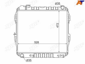 12 549 р. Радиатор SAT  Toyota 4Runner  N120,N130 - Hilux Surf  N120,N130  с доставкой в г. Калуга. Увеличить фотографию 1