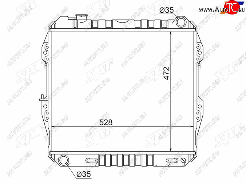 12 549 р. Радиатор SAT  Toyota 4Runner  N120,N130 - Hilux Surf  N120,N130  с доставкой в г. Калуга