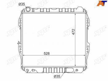 13 749 р. Радиатор SAT  Toyota 4Runner  N120,N130 - Hilux Surf  N120,N130  с доставкой в г. Калуга. Увеличить фотографию 1