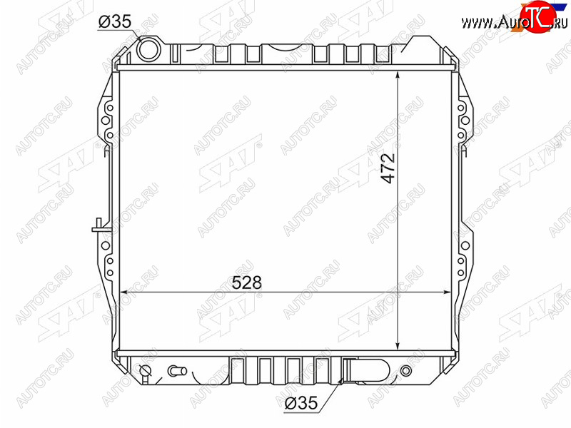 13 749 р. Радиатор SAT  Toyota 4Runner  N120,N130 - Hilux Surf  N120,N130  с доставкой в г. Калуга