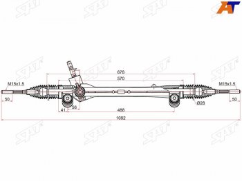 8 799 р. Рейка рулевая LHD SAT  Toyota Camry ( XV50,  XV55) (2011-2018) дорестайлинг, 1-ый рестайлинг, 2-ой рестайлинг  с доставкой в г. Калуга. Увеличить фотографию 1