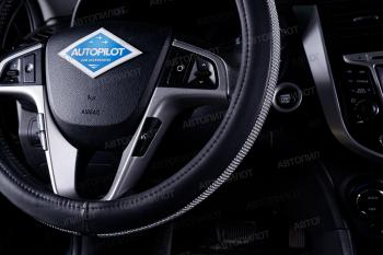 899 р. Оплетки на руль (37-39см BLW-025 кож/зам) Автопилот Toyota Allion T260 седан дорестайлинг (2007-2010) (черный)  с доставкой в г. Калуга. Увеличить фотографию 3