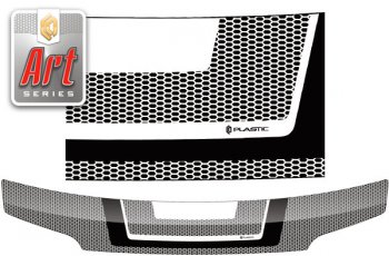 2 399 р. Дефлектор капота CA-Plastic  Daihatsu Coo (2005-2012) (серия ART белая)  с доставкой в г. Калуга. Увеличить фотографию 1