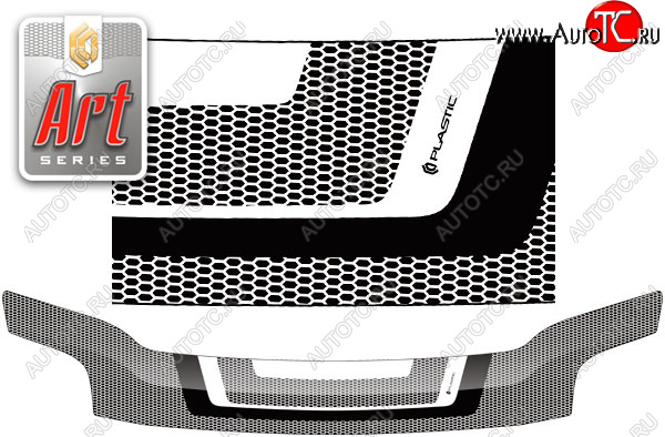 2 499 р. Дефлектор капота CA-Plastic  Toyota Corolla Rumion  E150 (2007-2015) (серия ART белая)  с доставкой в г. Калуга