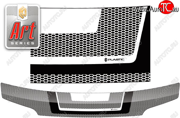 2 299 р. Дефлектор капота (M401S, M402S, M411S) CA-Plastic  Daihatsu Coo (2005-2012) (Серия Art черная)  с доставкой в г. Калуга