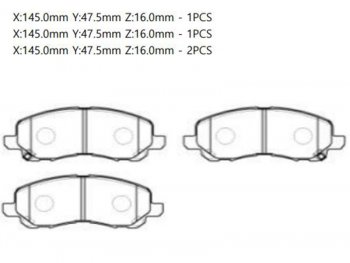 Колодки тормозные перед FR-FL SAT Mitsubishi Colt Z20, Z30 хэтчбэк 3 дв. рестайлинг (2008-2012)