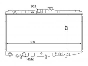 5 649 р. Радиатор SAT  Toyota Corona  T190 (1992-1994) седан дорестайлинг (применимо Toyota Corolla (E90) 87-92 Carina (T170) 88-92 Corolla Levin 87-91 Corona (T170) 87-)  с доставкой в г. Калуга. Увеличить фотографию 1