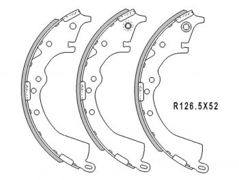 2 099 р. Колодки тормозные задние RH-LH SAT  Toyota Hilux ( AN10,AN20,  AN20,AN30,  AN120) (2004-2024)  с доставкой в г. Калуга. Увеличить фотографию 1