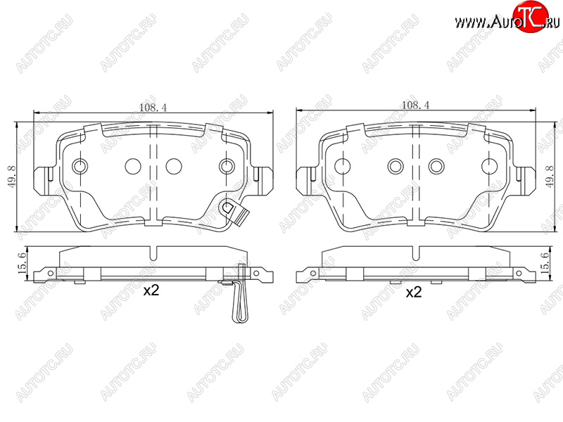 1 029 р. Колодки тормозные задние RH-LH SAT  EXEED TXL (2020-2025), JAC J7 (2020-2025), JAC JS4 (2021-2025)  с доставкой в г. Калуга