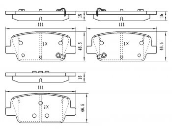 859 р. Колодки тормозные задние RH-LH SAT Hyundai Palisade LX2 (2018-2022)  с доставкой в г. Калуга. Увеличить фотографию 1