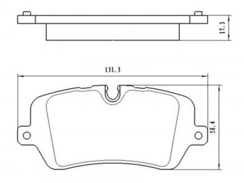 1 099 р. Копируемое: Колодки тормозные задние LH-RH SAT Land Rover Range Rover 5 L460 (2021-2024)  с доставкой в г. Калуга. Увеличить фотографию 1