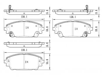 1 049 р. Колодки тормозные перед FL-FR SAT  Mazda 3/Axela  BP (2019-2024)  с доставкой в г. Калуга. Увеличить фотографию 1