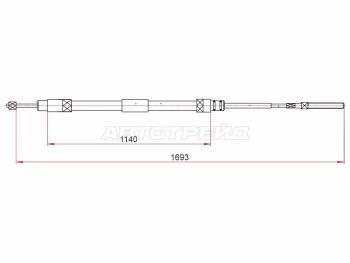 Трос ручного тормоза LH SAT BMW (БМВ) 3 серия  E46 (1998-2005) E46 седан дорестайлинг, седан рестайлинг