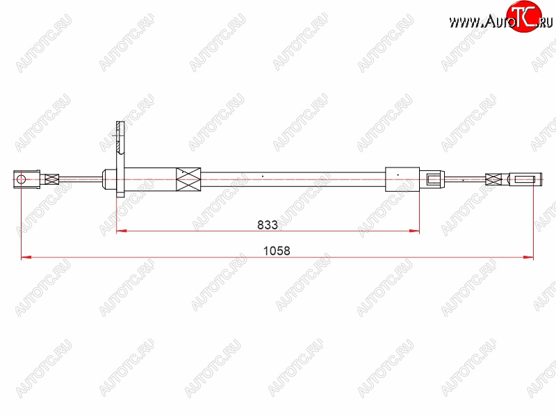 629 р. Трос ручного тормоза LH SAT Mercedes-Benz E-Class W210 дорестайлинг седан (1996-1999)  с доставкой в г. Калуга