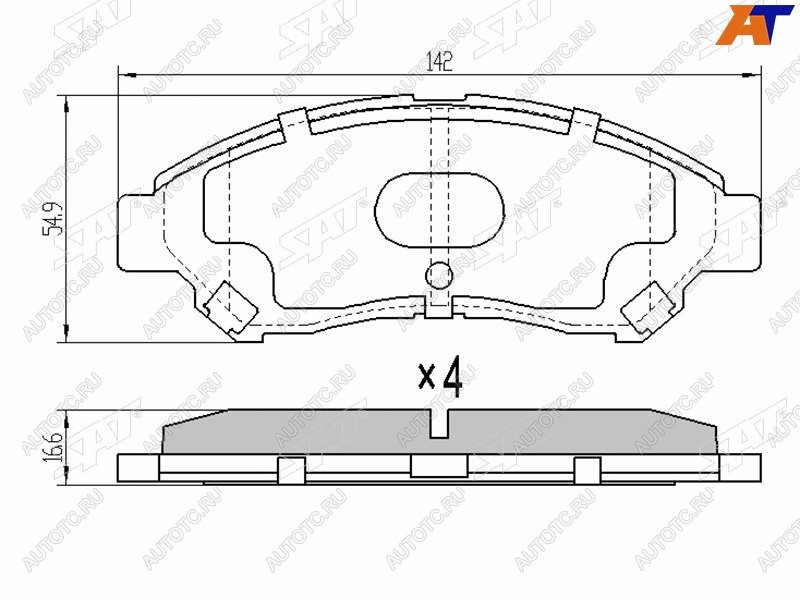 2 769 р. Колодки тормозные передние FR-FL SAT  Toyota Town Ace  s400 (2008-2020) дорестацлинг  с доставкой в г. Калуга