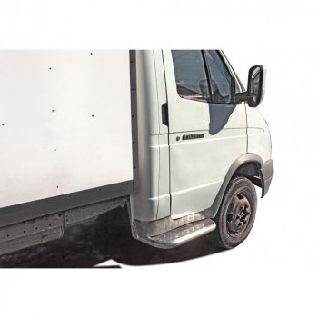 Защита порогов с алюминиевым листом правая Техно Сфера ГАЗ ГАЗель 2705,Бизнес 2-ой рестайлинг цельнометаллический фургон (2010-2024)
