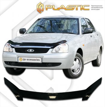 Дефлектор капота CA-Plastic Лада (ваз) Приора (приору)  2170 седан (2007-2018) 2170 седан дорестайлинг, рестайлинг