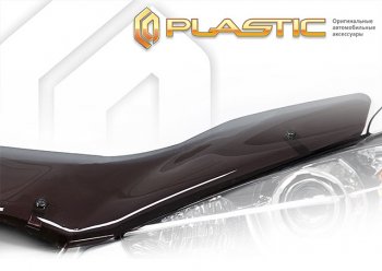 1 839 р. Дефлектор капота CA-Plastic  Лада Ларгус (2012-2021) дорестайлинг R90 (Classic полупрозрачный)  с доставкой в г. Калуга. Увеличить фотографию 1