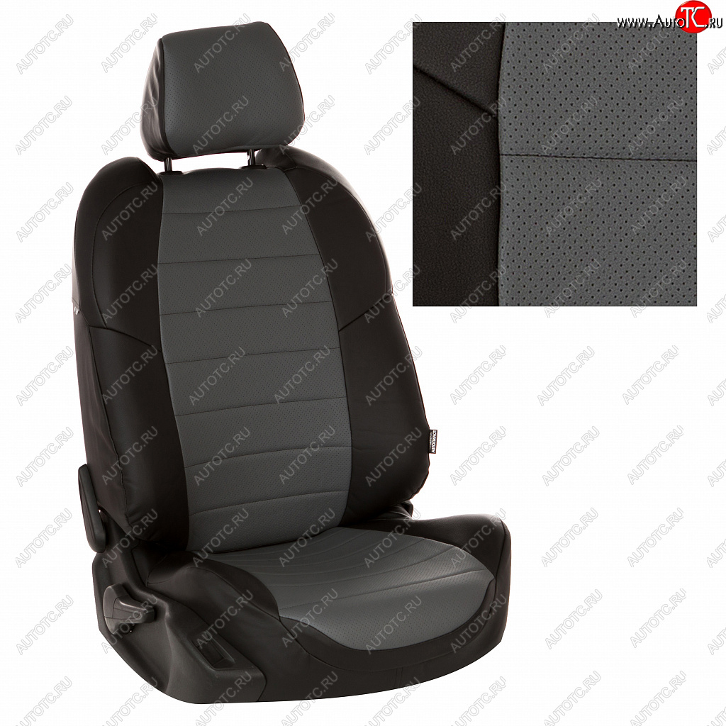 7 499 р. Чехлы сидений (экокожа) Автопилот  Haval Dargo (2022-2024) (черный/серый)  с доставкой в г. Калуга