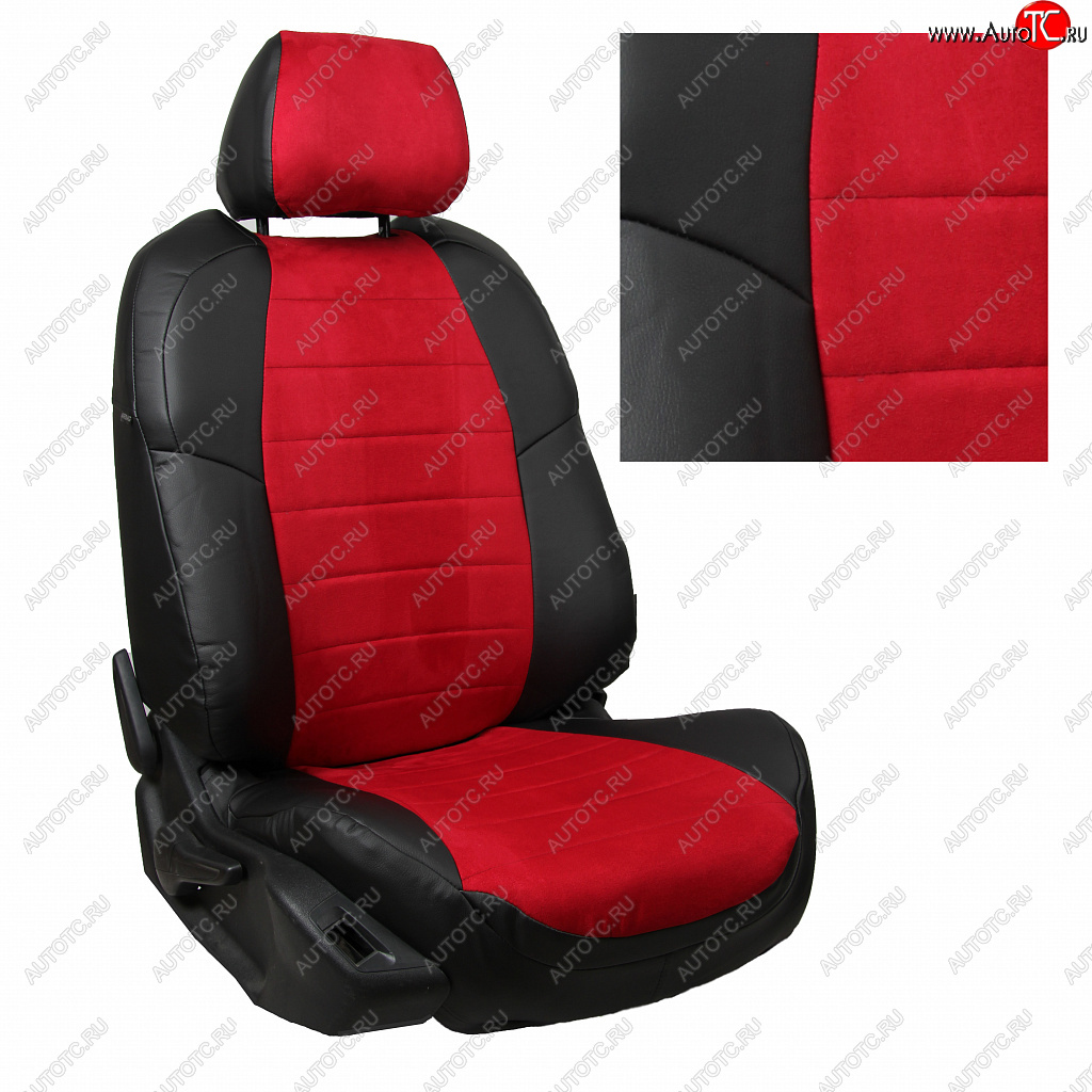 7 499 р. Чехлы сидений (алькантара) Автопилот  Haval Dargo (2022-2024) (черный/красный)  с доставкой в г. Калуга