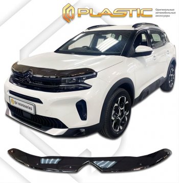 1 999 р. Дефлектор капота (рынок Европы) CA-Plastic  CITROEN C5 Aircross (2022-2024) рестайлинг (Classic черный)  с доставкой в г. Калуга. Увеличить фотографию 1