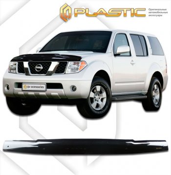 1 839 р. Дефлектор капота CA-Plastic  Nissan Terrano2  R20 (1999-2006) 2-ой рестайлинг (Classic черный)  с доставкой в г. Калуга. Увеличить фотографию 1