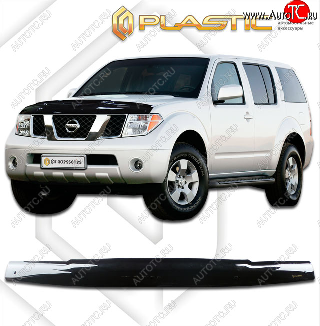 1 839 р. Дефлектор капота CA-Plastic  Nissan Terrano2  R20 (1999-2006) 2-ой рестайлинг (Classic черный)  с доставкой в г. Калуга