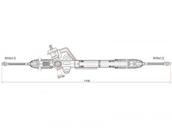 Рейка рулевая LHD SAT KIA (КИА) Spectra (Спектра) (2000-2009)