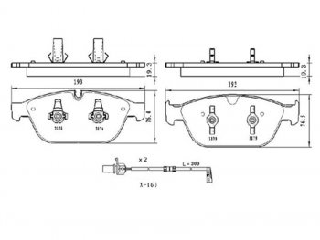 2 389 р. Колодки тормозные передние FL-FR SAT  Audi A8  D4 - Q5  8R (с датчиком)  с доставкой в г. Калуга. Увеличить фотографию 1