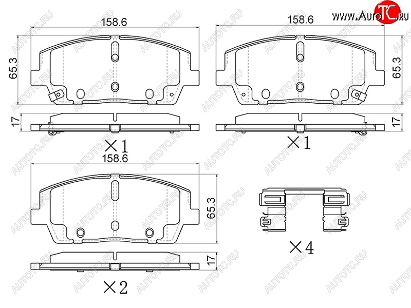 1 979 р. Колодки тормозные передние FR-FL SAT  Hyundai Palisade LX2 (2018-2022)  с доставкой в г. Калуга