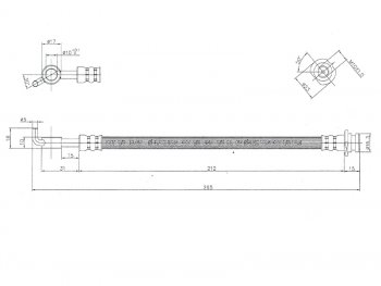 Шланг тормозной задний LH SAT  Qashqai  1, Qashqai +2  1