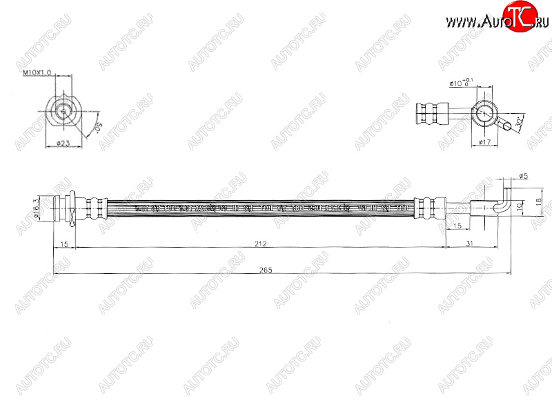 559 р. Шланг тормозной задний RH SAT  Nissan Qashqai  1 - Qashqai +2  1  с доставкой в г. Калуга