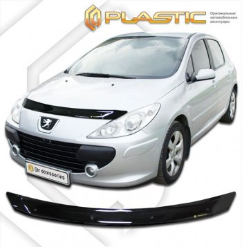 Дефлектор капота (рынок России) CA-Plastic Peugeot (Пежо) 307  универсал (2005-2008) универсал рестайлинг