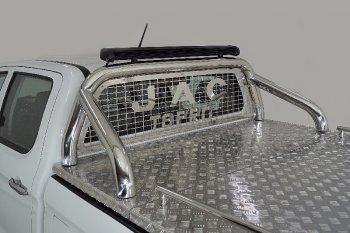 Защита кузова и заднего стекла (для крышки) со светодиодной фарой d 76,1 мм ТСС Тюнинг JAC (Джак) T8 PRO (Т) (2020-2024)