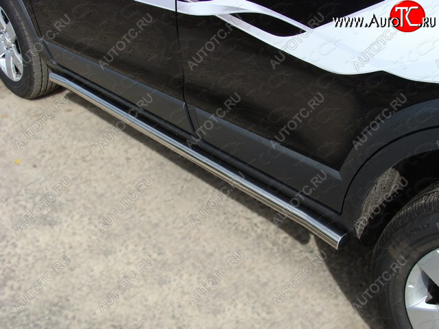 14 599 р. Защита порогов труба d60,3 мм ТСС Тюнинг  Chevrolet Captiva (2013-2016) (серые)  с доставкой в г. Калуга