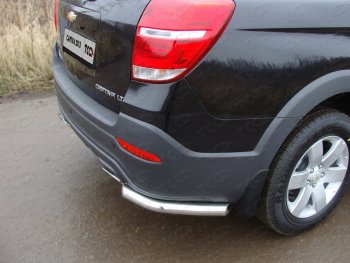 8 749 р. Защита задняя (уголки, нержавейка 60,3 мм) ТСС Тюнинг  Chevrolet Captiva (2013-2016)  с доставкой в г. Калуга. Увеличить фотографию 1