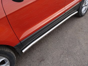 15 999 р. Защита порогов труба d60,3 мм ТСС Тюнинг Ford EcoSport дорестайлинг (2013-2019) (серые)  с доставкой в г. Калуга. Увеличить фотографию 1
