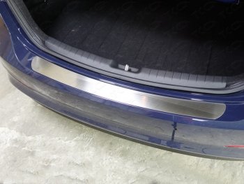 2 269 р. Накладка на задний бампер ТСС Тюнинг  Hyundai Elantra  AD (2016-2019) (Лист шлифованный)  с доставкой в г. Калуга. Увеличить фотографию 1