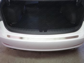 1 889 р. Накладка на задний бампер ТСС Тюнинг  Hyundai I40  1 VF (2011-2019) (Лист шлифованный)  с доставкой в г. Калуга. Увеличить фотографию 1