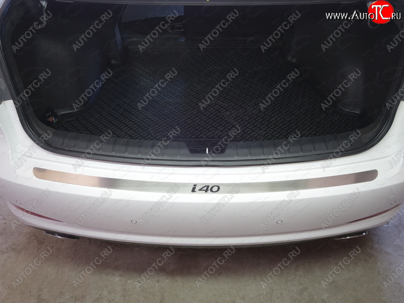 2 799 р. Накладка на задний бампер ТСС Тюнинг  Hyundai I40  1 VF (2011-2019) (надпись i40)  с доставкой в г. Калуга