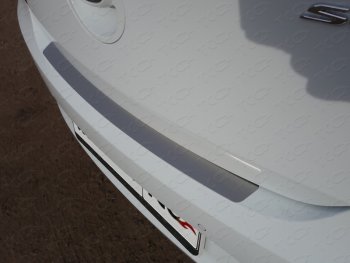 939 р. Накладка на задний бампер ТСС Тюнинг Hyundai Solaris 1 хэтчбэк RBr рестайлинг (2014-2017) (лист шлифованный)  с доставкой в г. Калуга. Увеличить фотографию 1